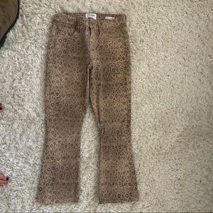 FRAME Le Crop Mini Boot Animal Print Jeans